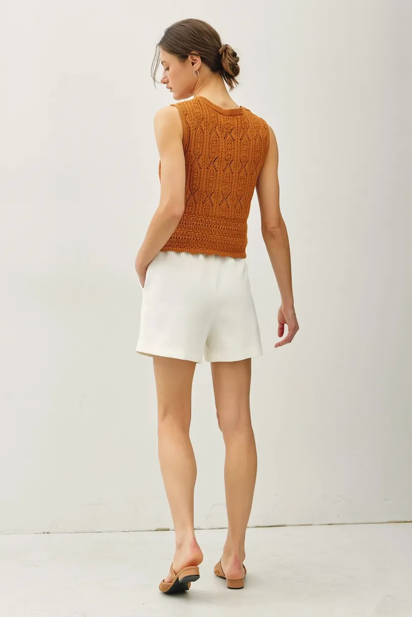 Jenny Clay Crochet Sweater Tank