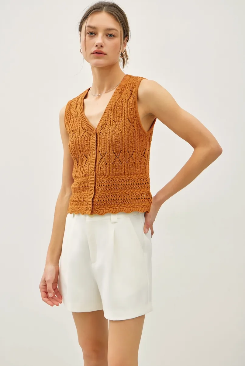 Jenny Clay Crochet Sweater Tank