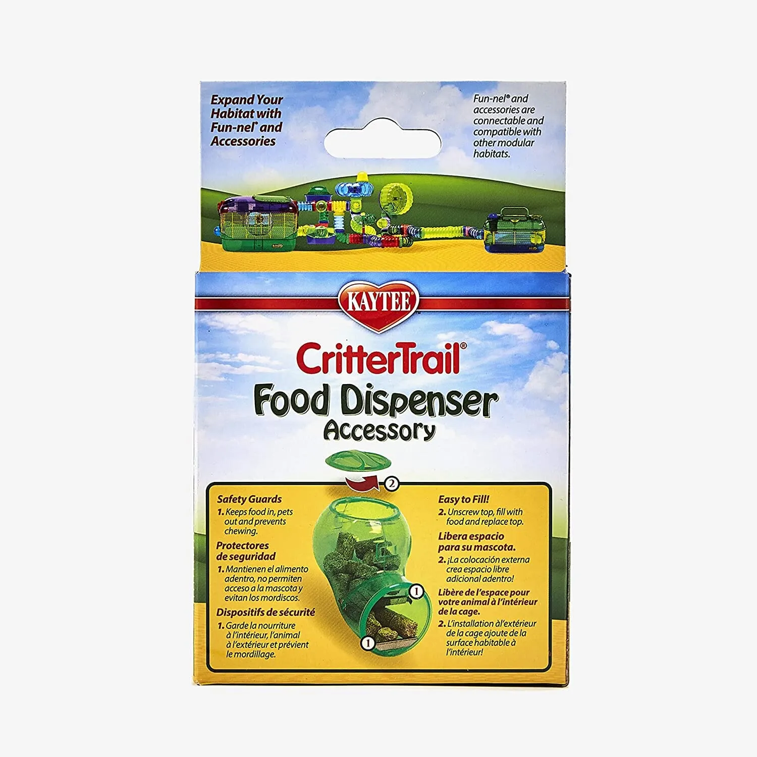 Kaytee CritterTrail Food Dispenser Accessory - 3.75 in X 2.75 in X 4 in