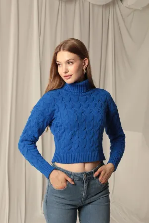 KKT Knitwear Fabric Knit Detailed Women's Sweater - Amberg