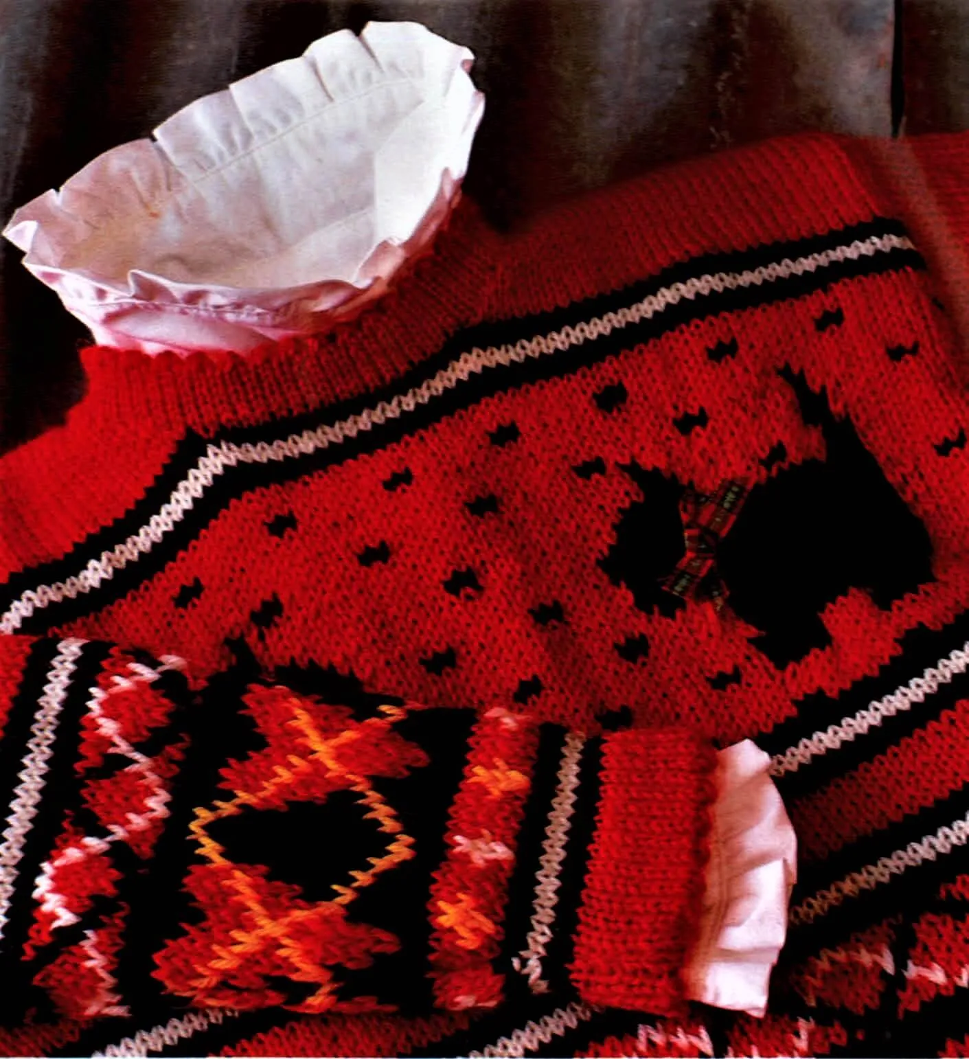 Knitted Children's Sweater Pattern, Scottie Dog Jumper, Instant Download