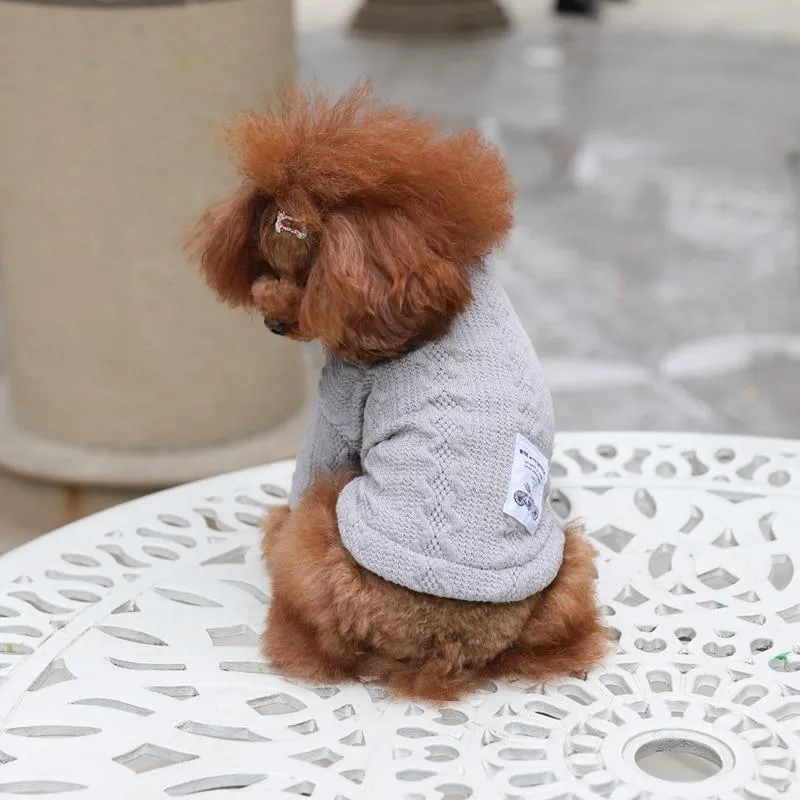 Knitted Dog Sweater - 2 Color Options