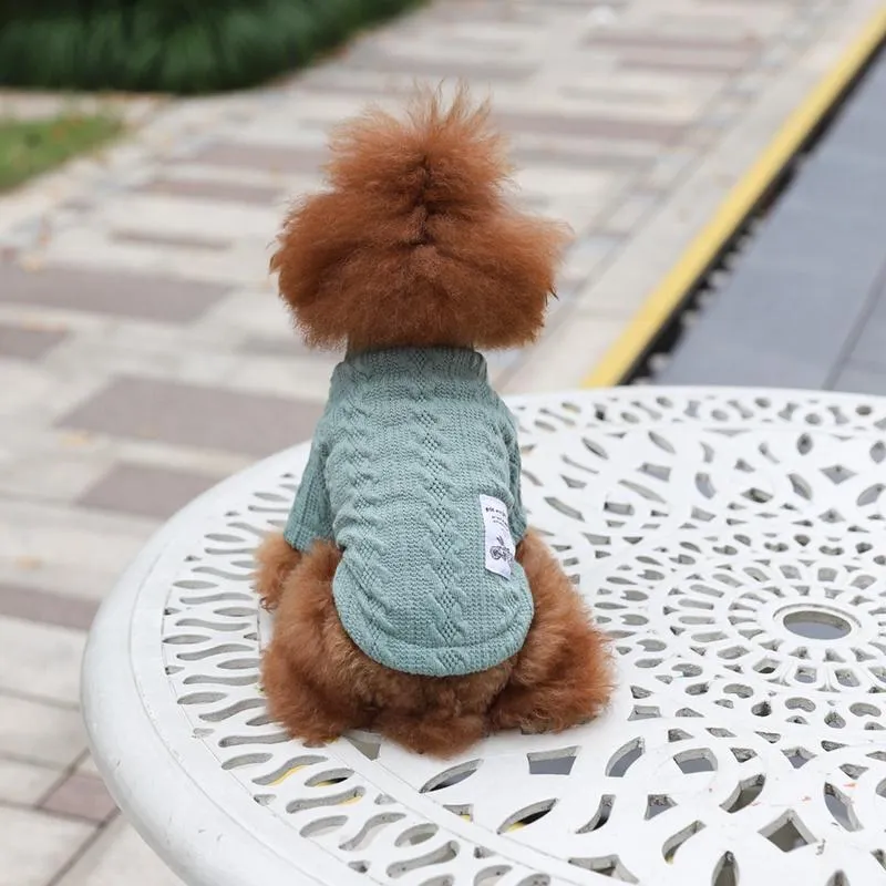 Knitted Dog Sweater - 2 Color Options