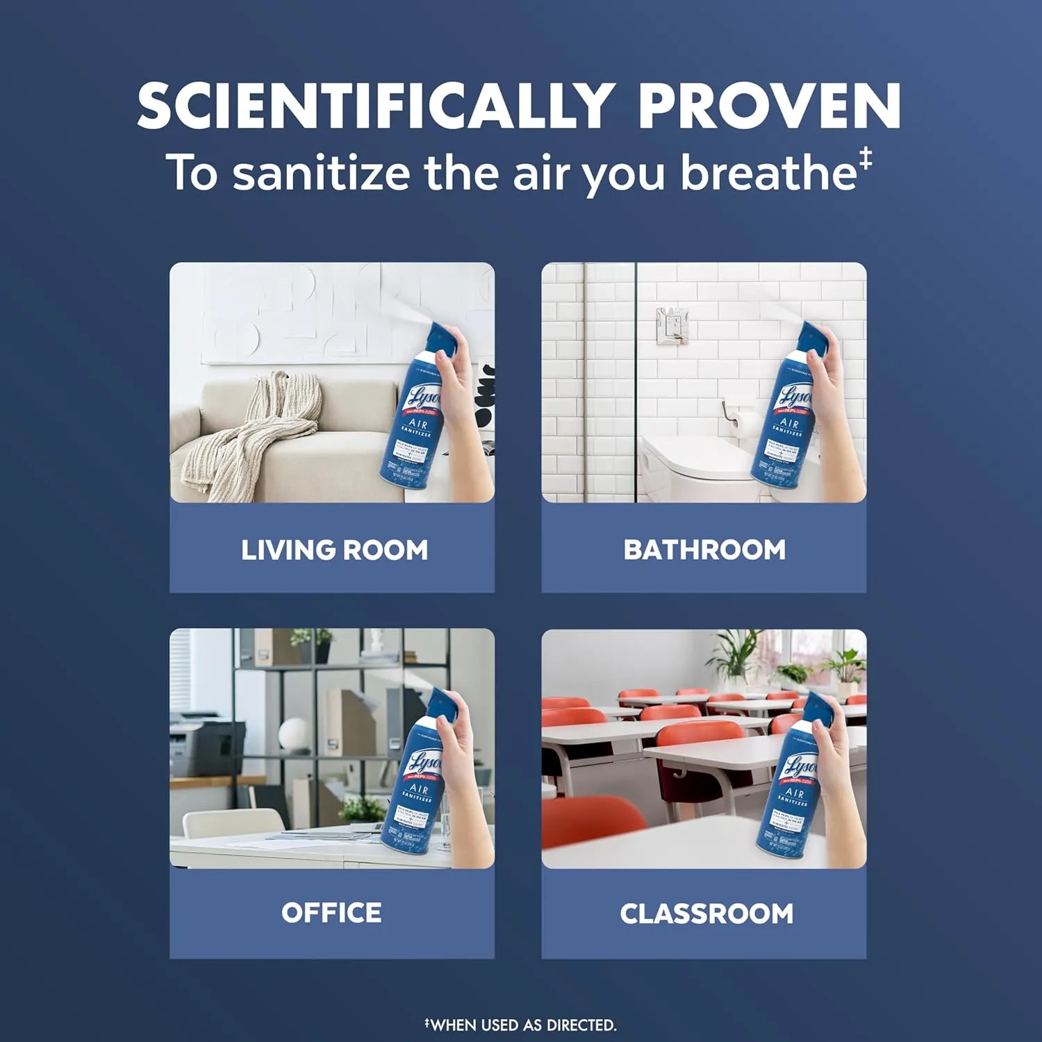 Lysol Air Sanitizer Spray   Odor Eliminator for Home & Office, Sanitizing Air Spray, White Linen Scent, 10 oz (Pack of 3)