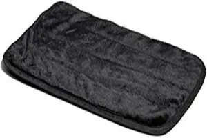 MidWest Homes for Pets Quiet Time Pet Bed Deluxe Black Fur Pet Mat 23' x 17'