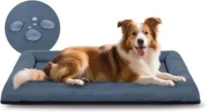 Miguel Oxford Outdoor Waterproof Dog Bed for Metal Dog Crates Water-Resistant All Weather Pet Mat Durable Easy Wipe Clean Travel Indoor Outdoor Puppy Cat Crate Bed 42inch, Blue