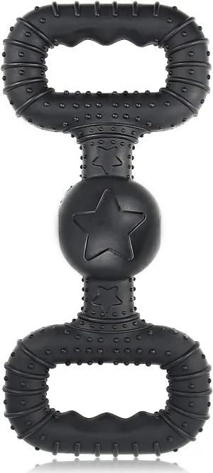 Natural Rubber Dog Toys for Large Aggressive Chewers - Lifetime Replacement - Tough Tug War Dog Toy for Large Dogs Tooth Clean, Black