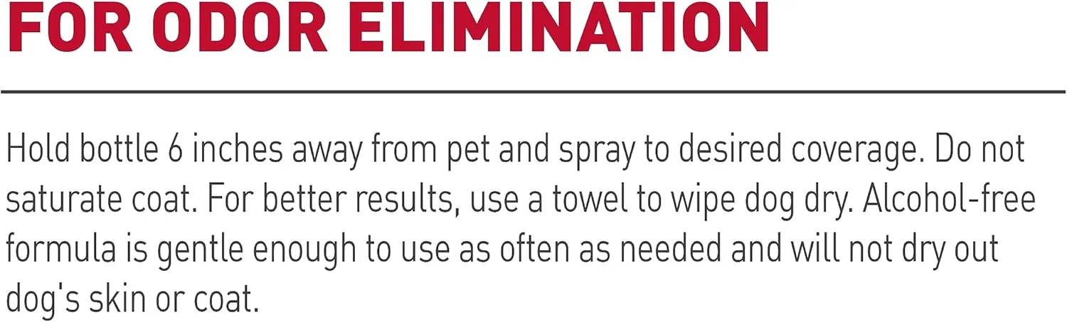 Nature's Miracle Freshening Spray For Dogs Freshens Dogs Coat Between Baths And Neutralizes Tough Odors With Sunkissed Breeze Scent, 8 Ounces