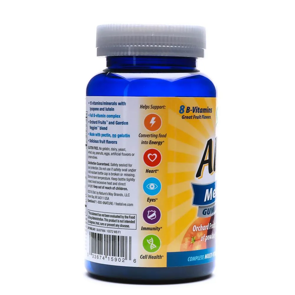 Nature's Way Alive Men's 50  Gummy Vitamins Great Fruit Flavors Gummies 60's