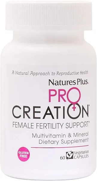 NaturesPlus Procreation Women - 60 Vegetarian Capsules - Natural Female Fertility Support, Multivitamin & Mineral Supplement with Antioxidants, Herbal Blend - Gluten-Free - 30 Servings in Pakistan