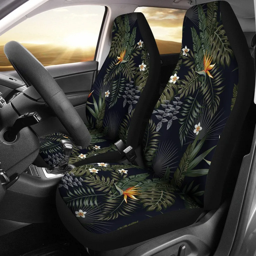 Night Tropical Hawaii Pattern Print On Front Car Seat Covers