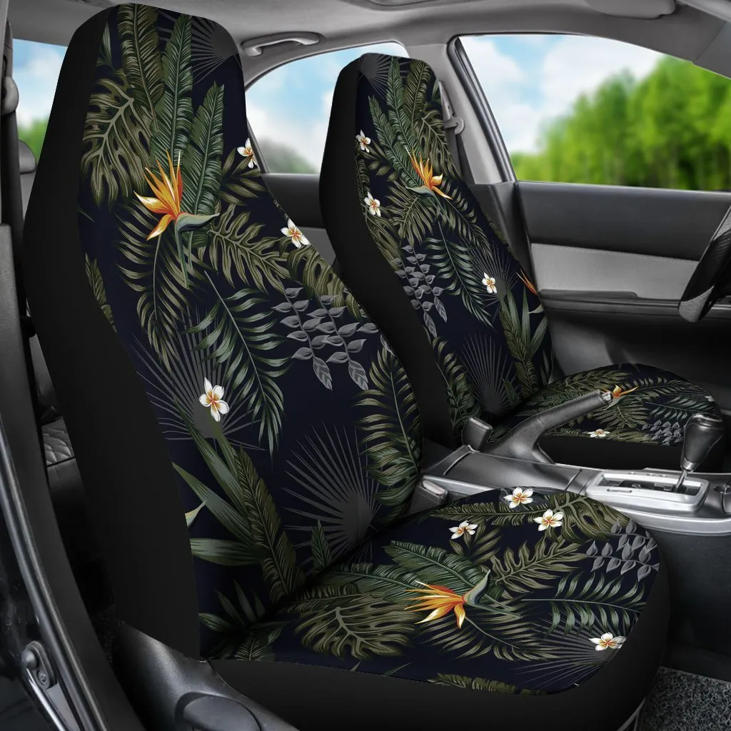 Night Tropical Hawaii Pattern Print On Front Car Seat Covers