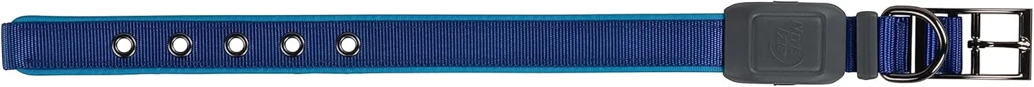 Nite Ize NiteDog Rechargeable LED Collar - Light Up Dog Collar with Durable Metal Buckle - Water-Resistant & Rechargeable Collar - Dog Supplies for Night Activities - Small, Blue