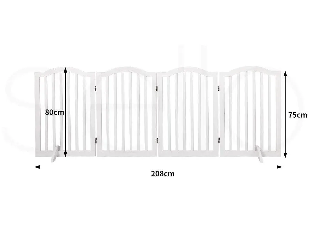 PaWz Freestanding Wooden Pet Gate Door 3/4 Panels