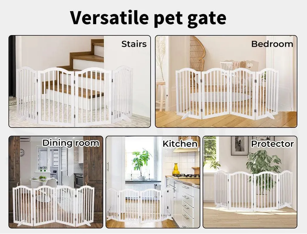 PaWz Freestanding Wooden Pet Gate Door 3/4 Panels