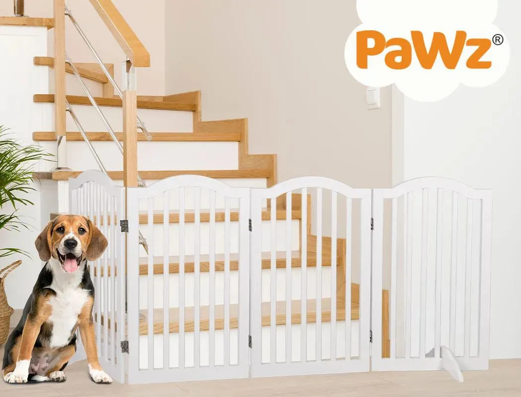 PaWz Freestanding Wooden Pet Gate Door 3/4 Panels