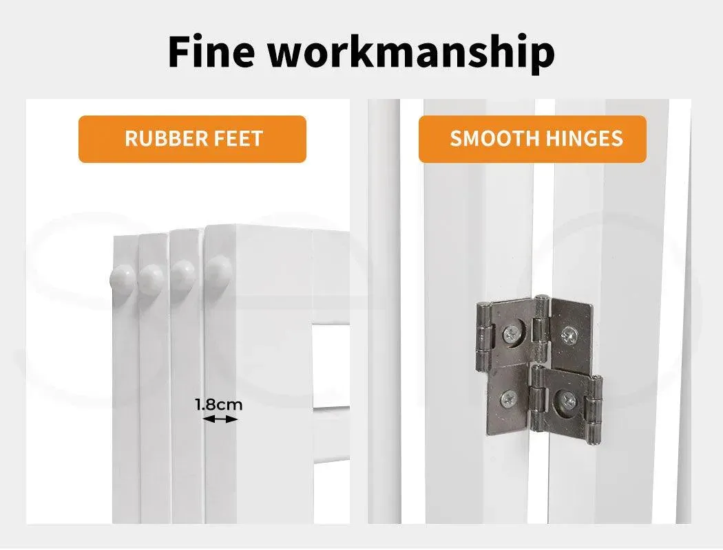 PaWz Freestanding Wooden Pet Gate Door 3/4 Panels