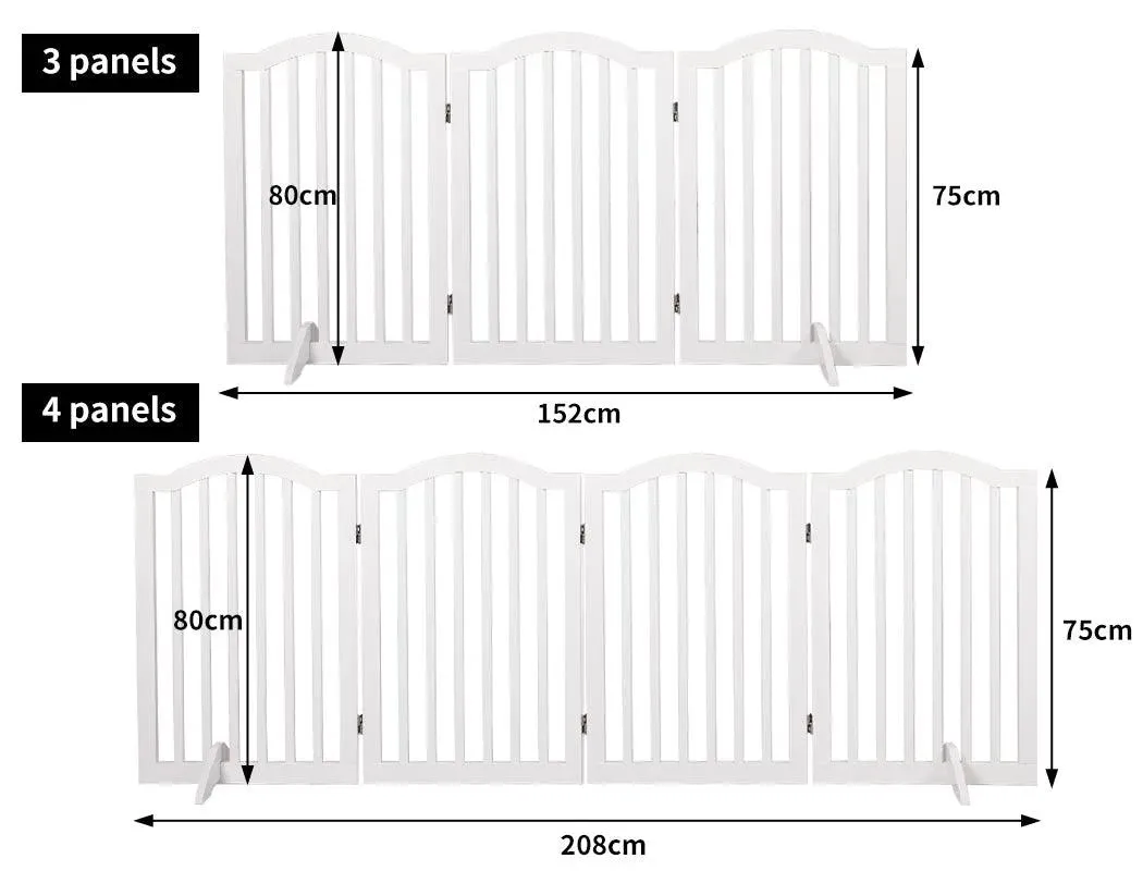 PaWz Freestanding Wooden Pet Gate Door 3/4 Panels