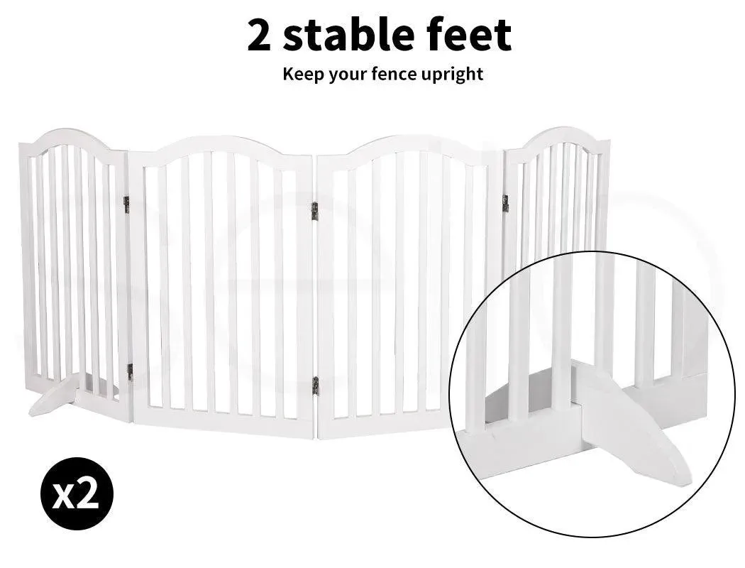 PaWz Freestanding Wooden Pet Gate Door 3/4 Panels
