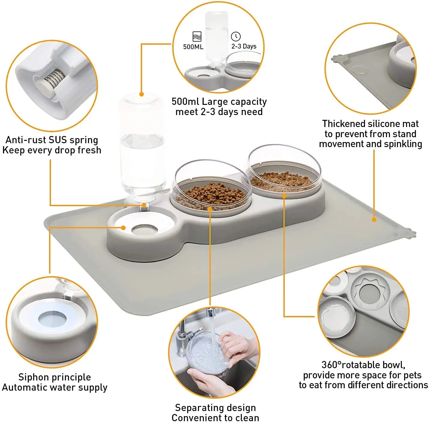Pet Automatic Tilted Bowl Set