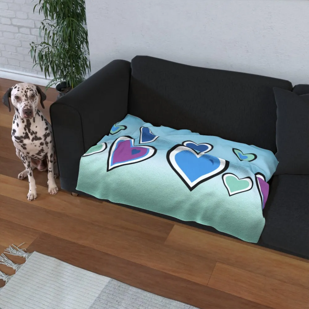 Pet Blanket Throw - Hearts