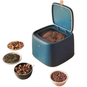 Pet Dry Food Storage Container Portable Dispenser Feeder