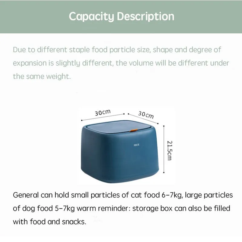 Pet Dry Food Storage Container Portable Dispenser Feeder