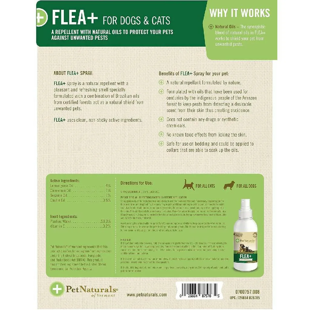 Pet Naturals Flea   Tick Spray For Dogs & Cats (8 oz)