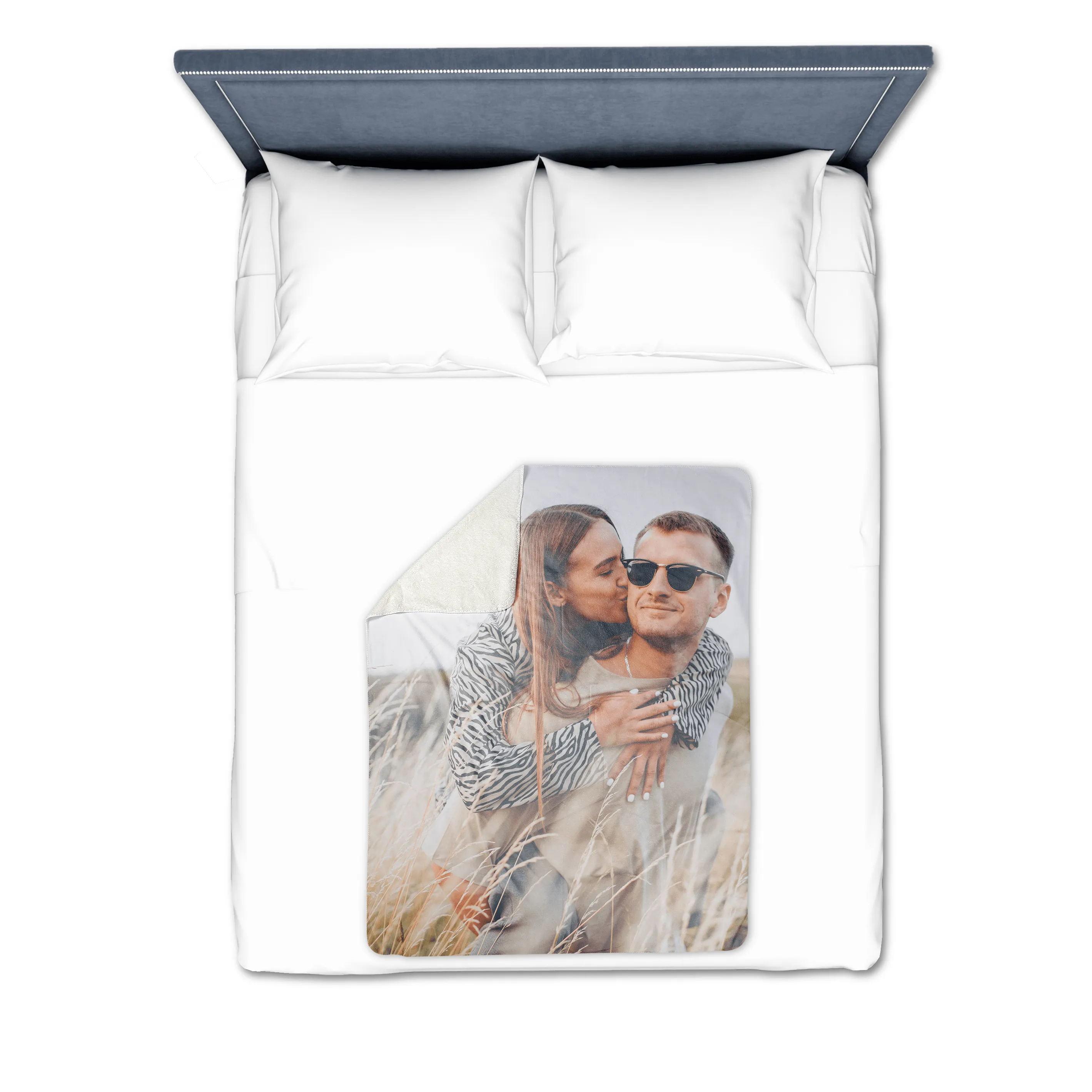 Plaid Pattern Collage Premium Fleece Photo Blanket