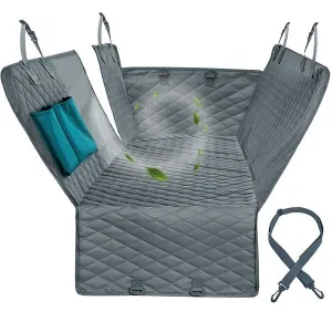 Rear Seat Cover For Pets With Zipper & Pockets