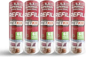 Refill for Metkix Supersize 6.3 inches Lint Roller 5 Packs Total 300 Sheets