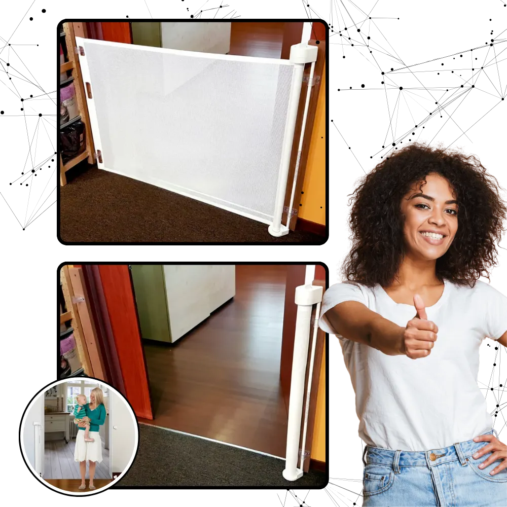 Retractable Sturdy Mesh Pet & Baby Gate