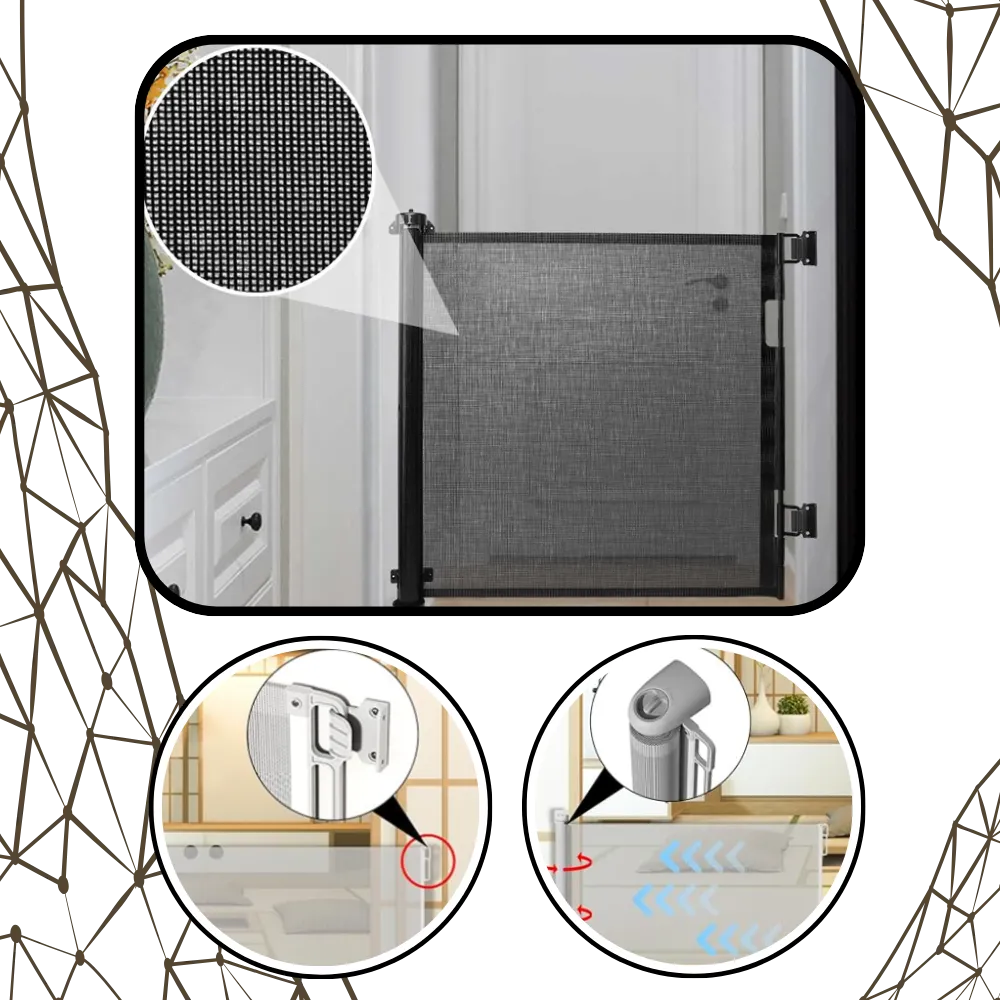 Retractable Sturdy Mesh Pet & Baby Gate