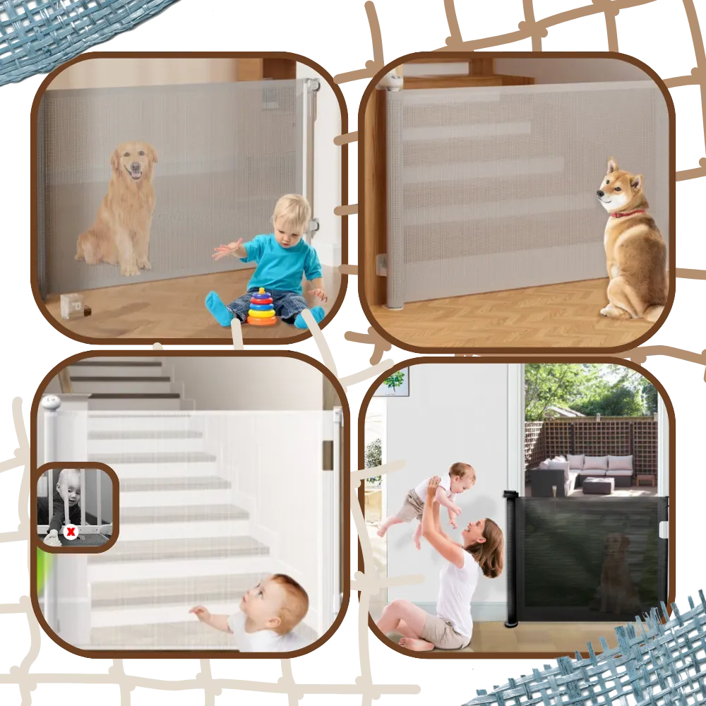 Retractable Sturdy Mesh Pet & Baby Gate