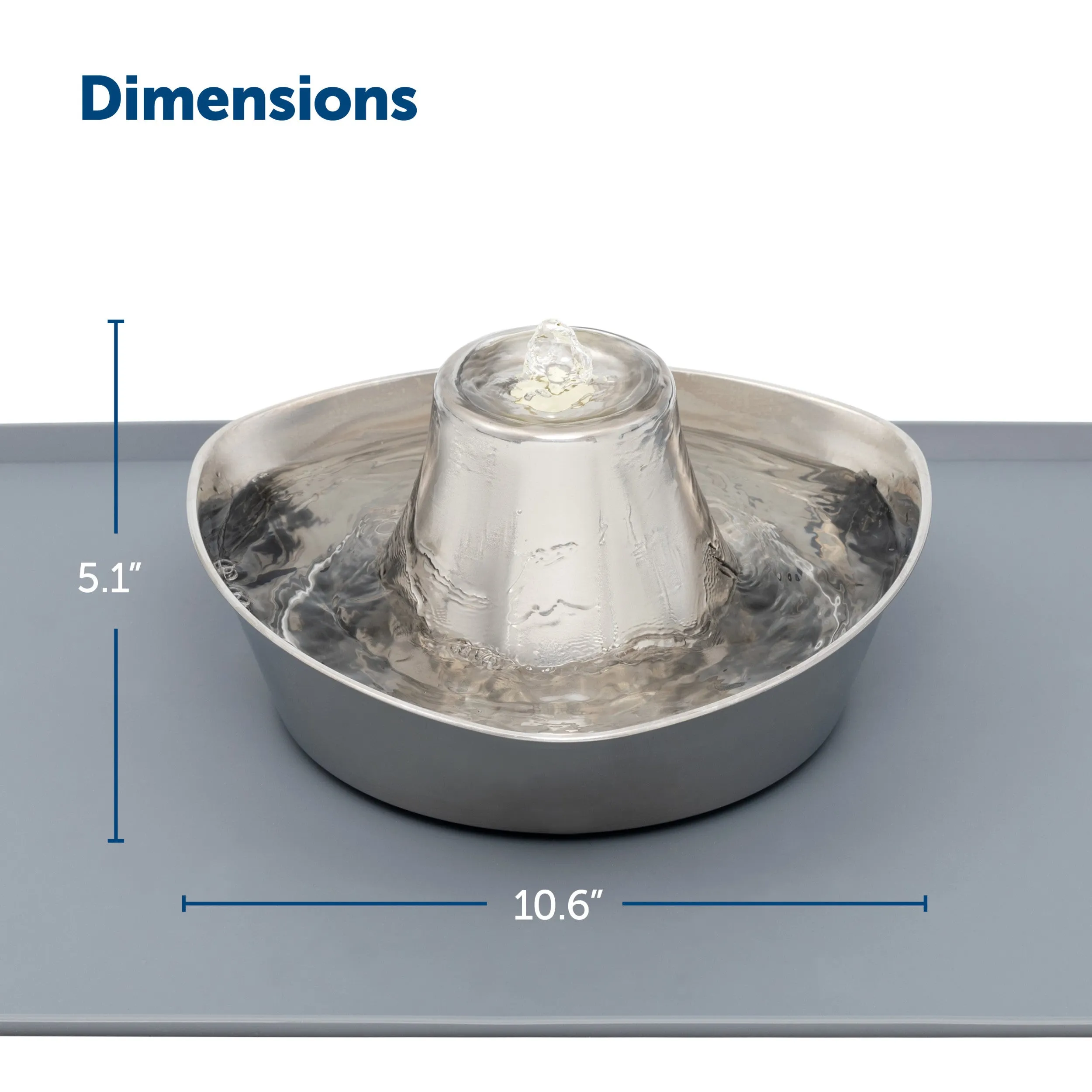 Seaside Stainless Pet Fountain