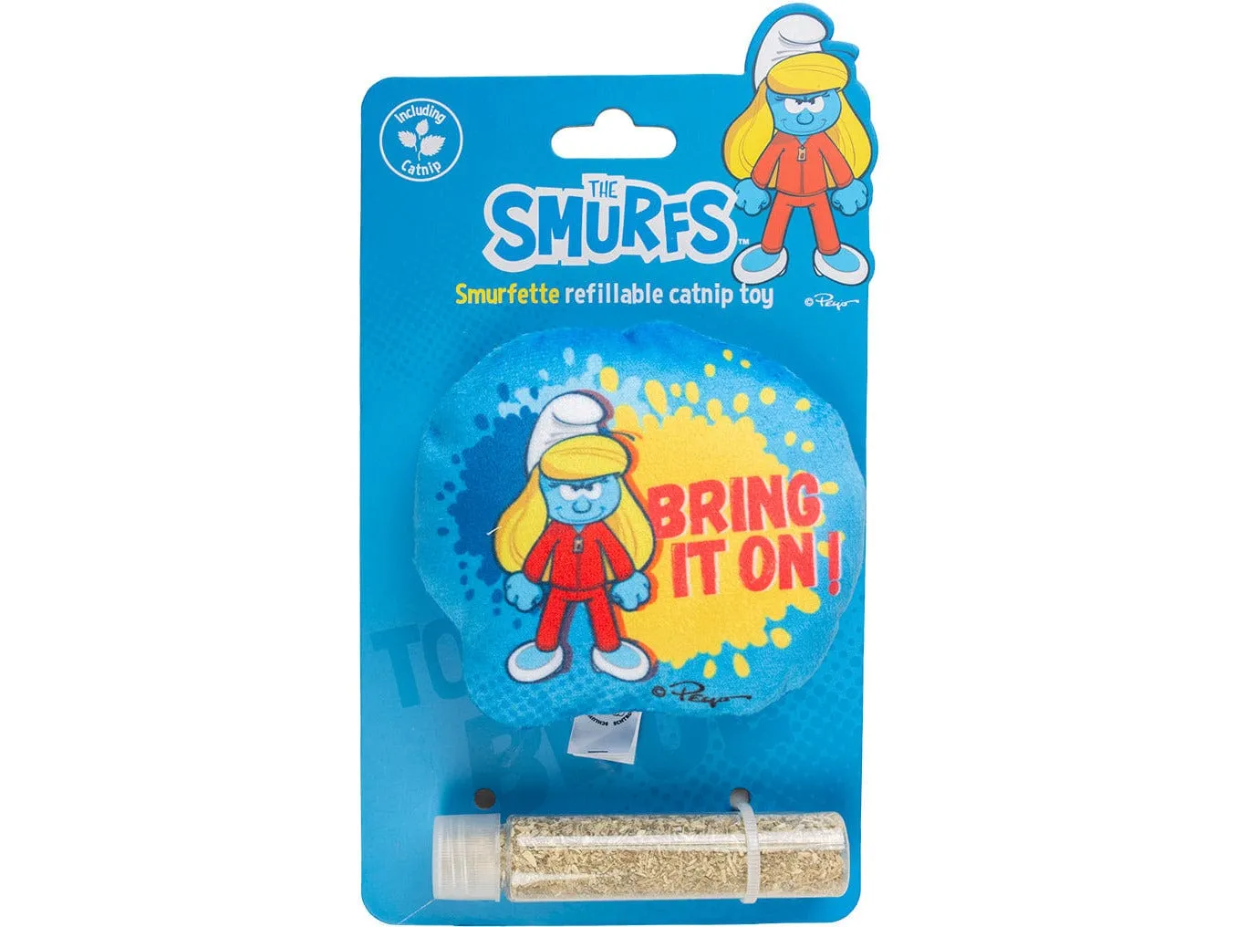 Smurfette catnip toy 11x2x9cm blue