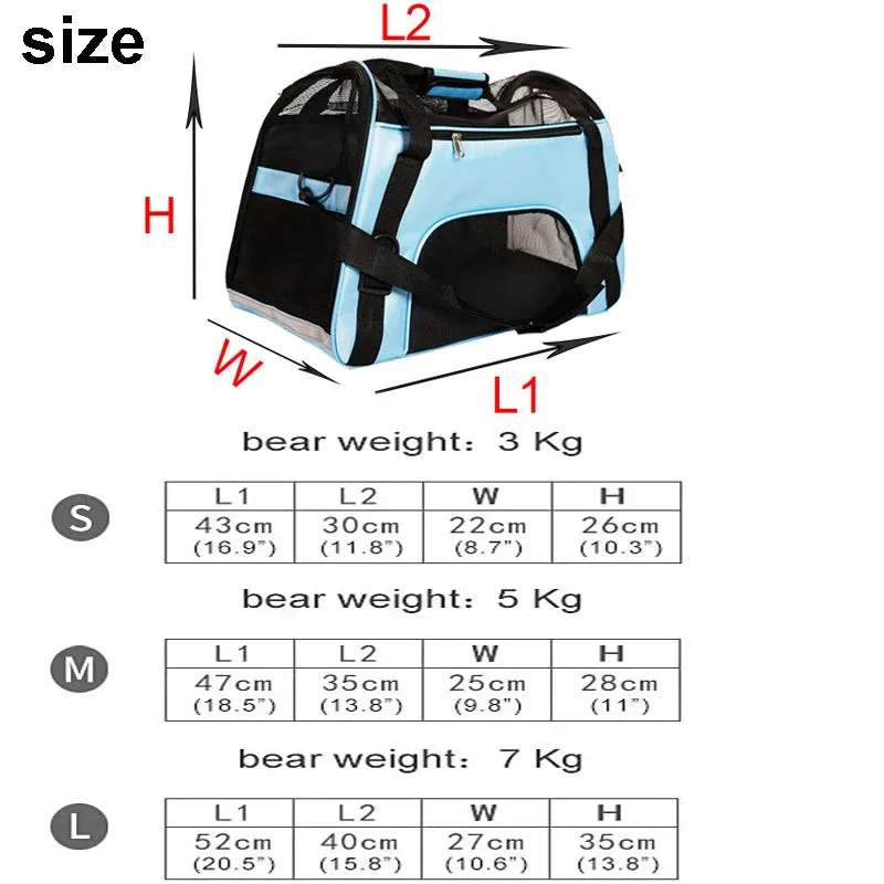Soft-Sided Portable Bags for Cats Dogs