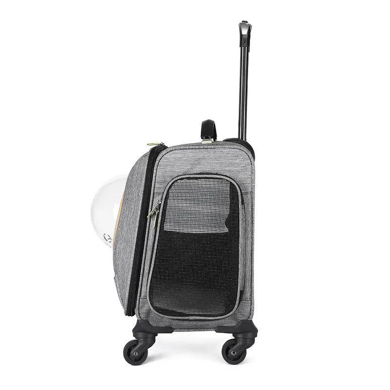 Space Capsule Breathable Pet Rolling Carrier Bag