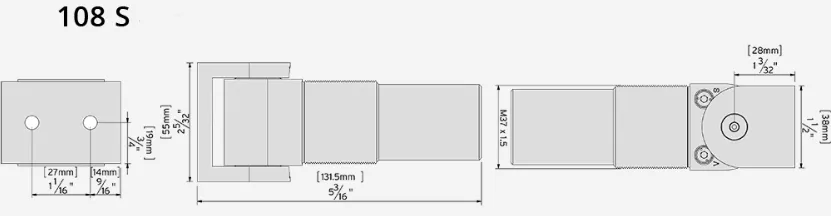 Sureclose Adjustable Self-Closing Gate Hinge - Final Snap Action - Center Mount - Gate Gap (2 1/2" - 3") - Black Finish