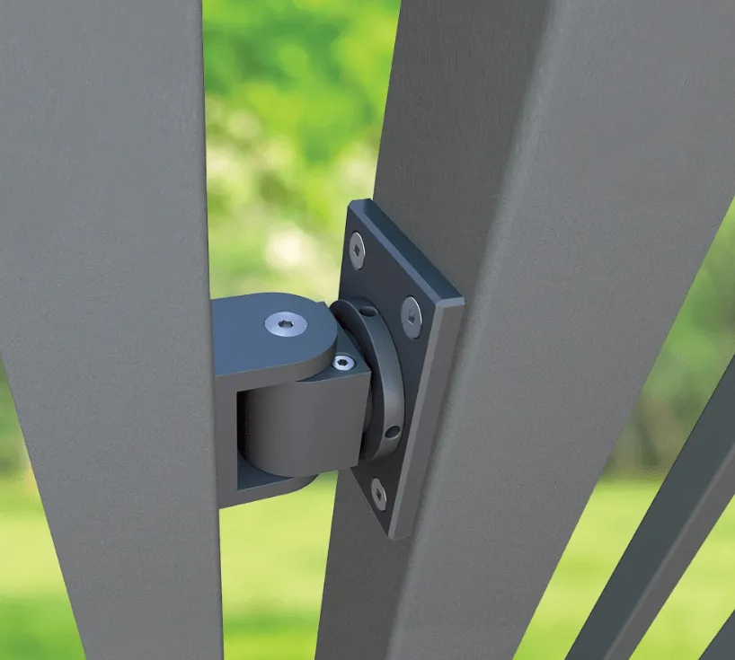 Sureclose Adjustable Self-Closing Gate Hinge - Final Snap Action - Center Mount - Gate Gap (2 1/2" - 3") - Black Finish