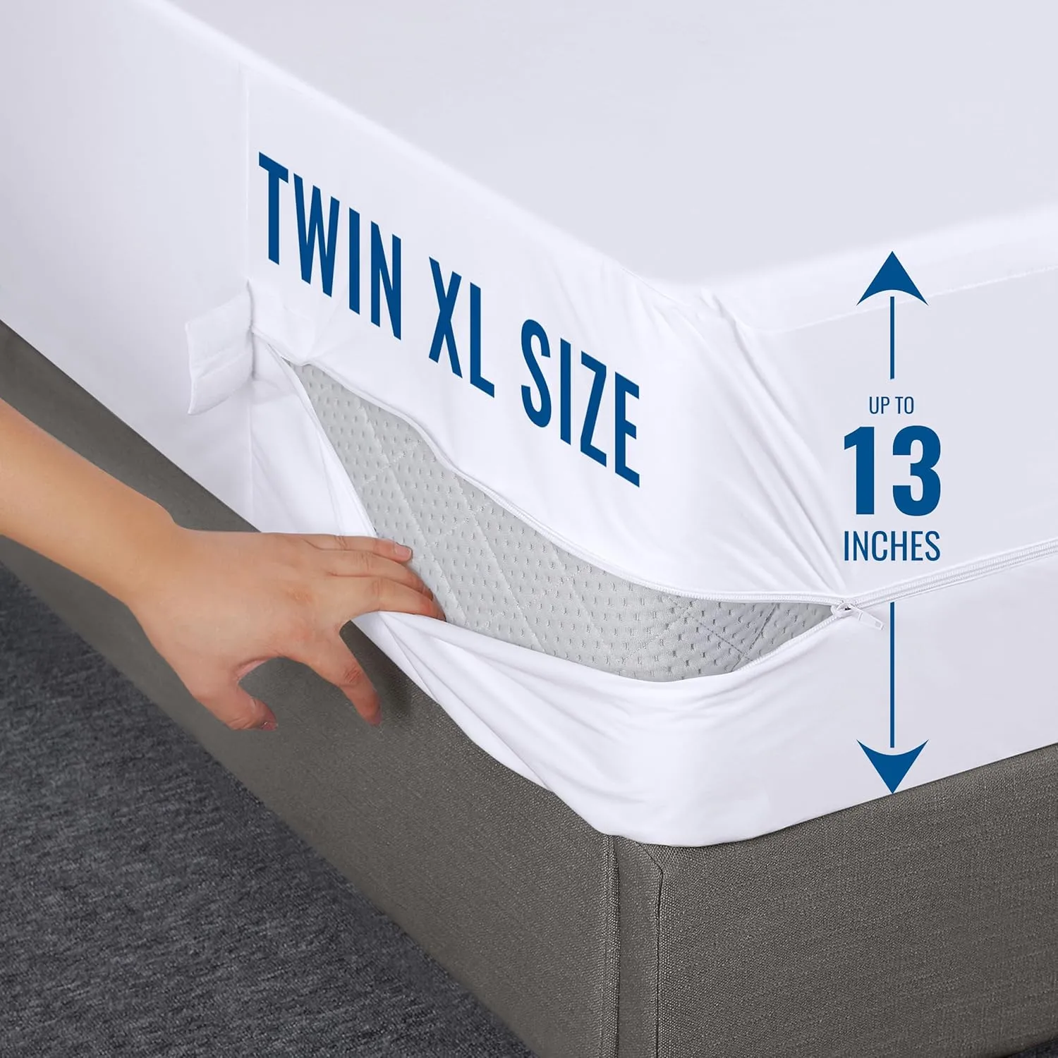 Utopia Bedding Zippered Mattress Encasement Twin XL, 100% Waterproof Bed Bug and Dust Mite Proof Mattress Protector, Absorbent Six-Sided Mattress Cover