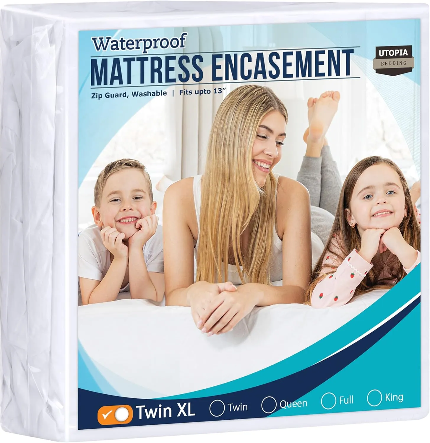 Utopia Bedding Zippered Mattress Encasement Twin XL, 100% Waterproof Bed Bug and Dust Mite Proof Mattress Protector, Absorbent Six-Sided Mattress Cover