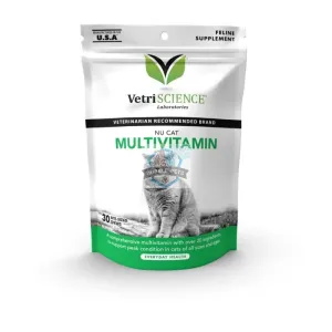 VetriScience Nu Cat Multivitamin for Cats (30 chews)