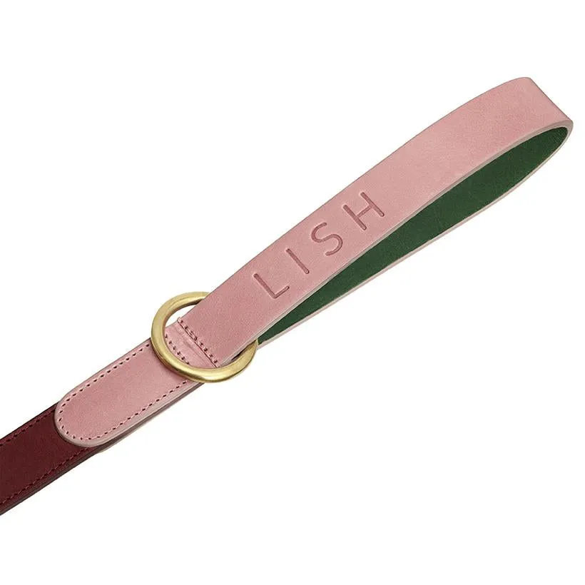 Walter Pink Italian Leather Designer Dog Lead