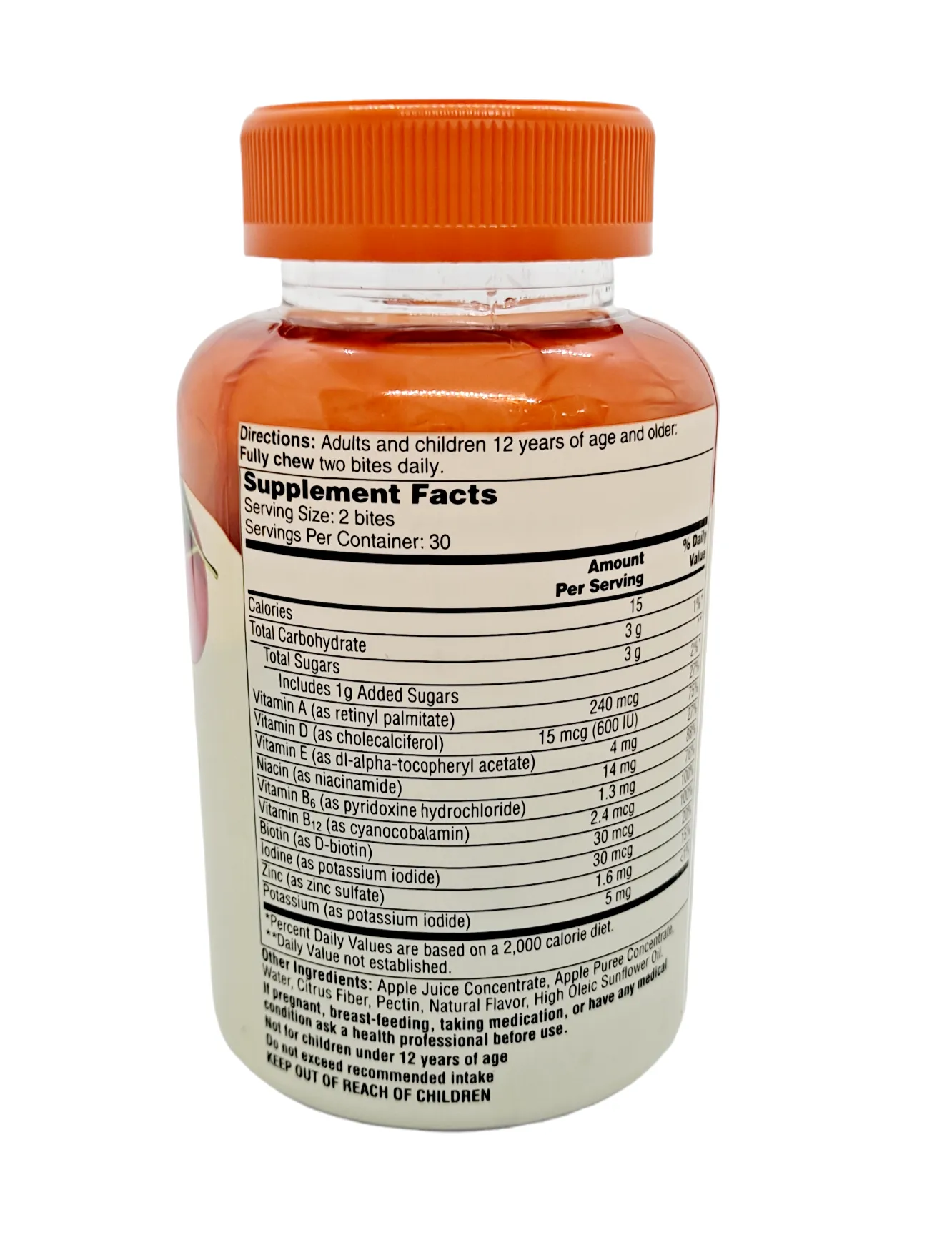 Women’s Natural Fruit Bites Multivitamin|  60 Count | Gluten Free