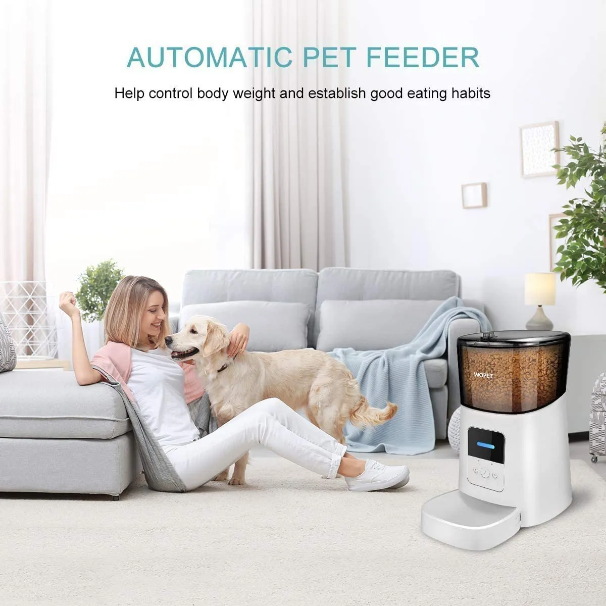WOPET Automatic Pet Feeder: Keep Your Pets Fed & Happy, Even When You're Away!