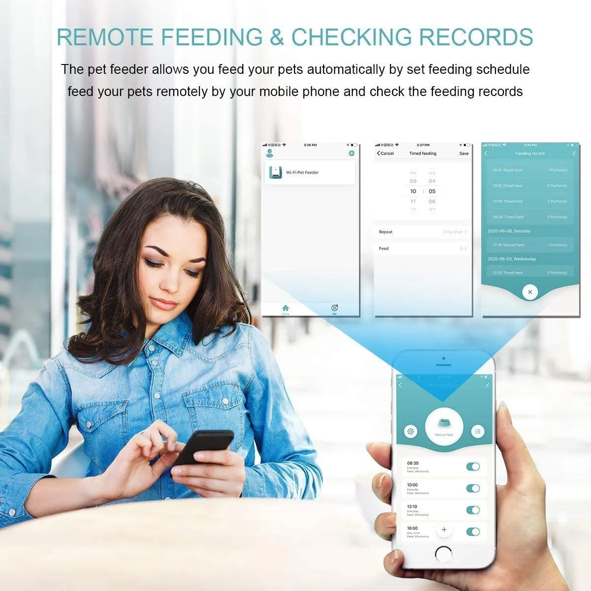 WOPET Automatic Pet Feeder: Keep Your Pets Fed & Happy, Even When You're Away!