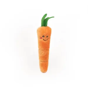 Zippy Paws Kickerz Carrot Plush Catnip Cat Toy - Small