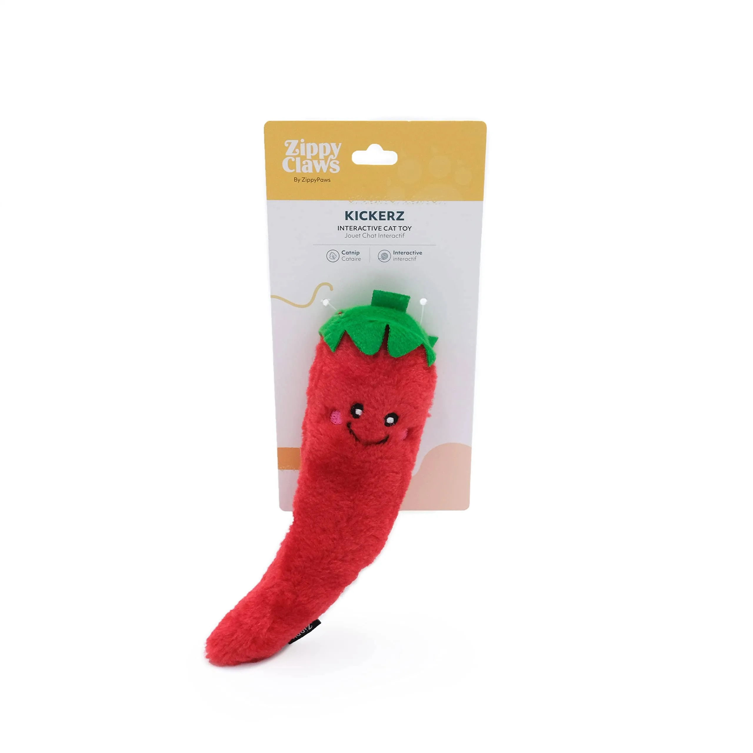 Zippy Paws Kickerz Pepper Plush Catnip Cat Toy - Small