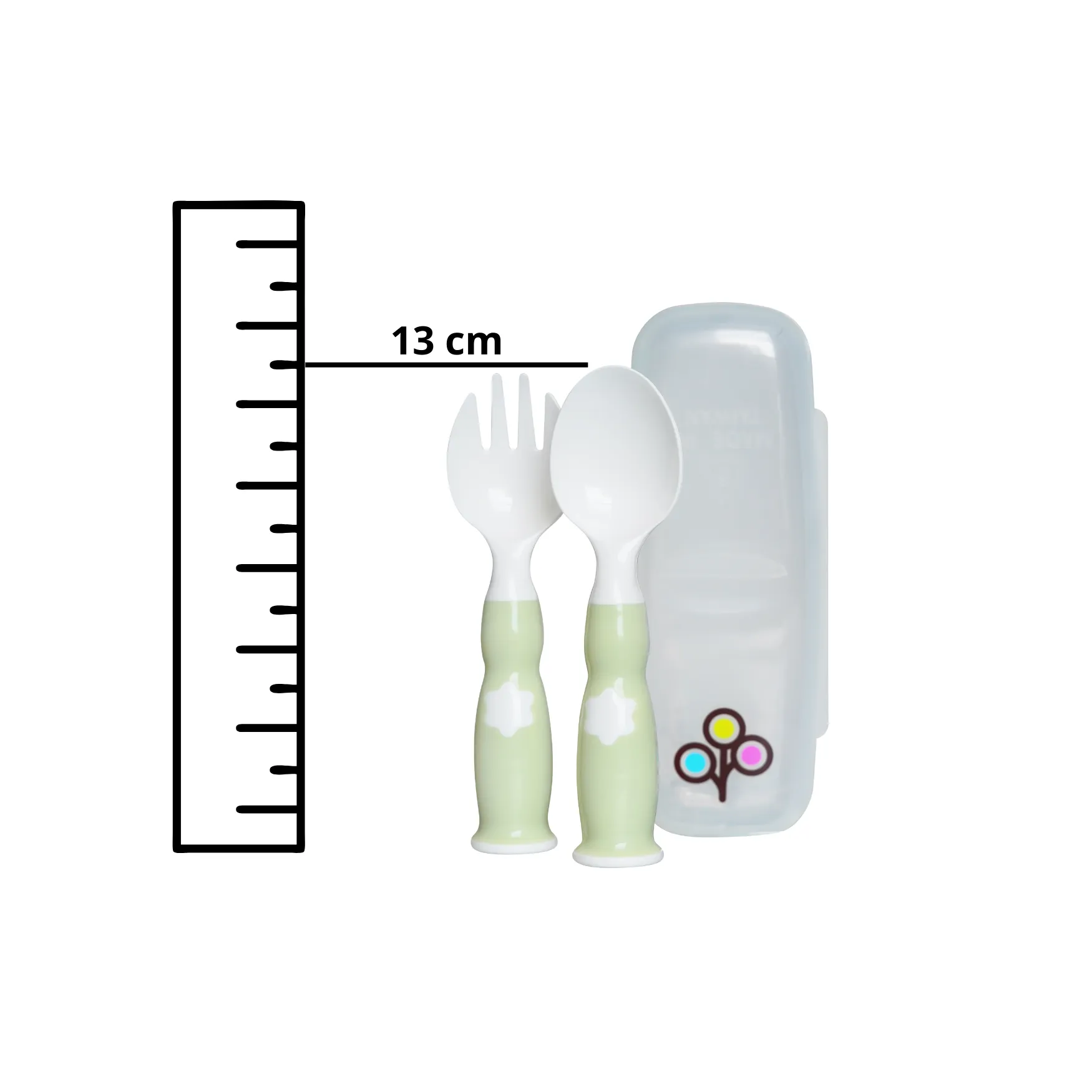 ZoLi Ergonomic Fork & Spoon Set with Travel Case - Green